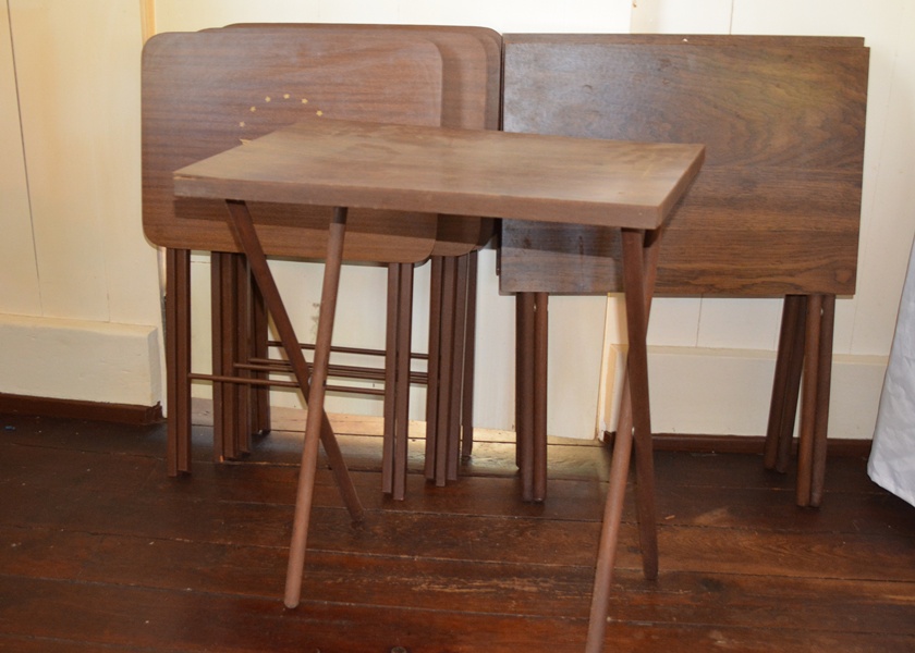 Wood Veneer Folding Tray Tables EBTH